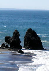 California's rocky coast line