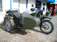 Ural motorcycle with sidecar