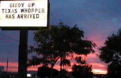 Whataburger in Plasco, Washington